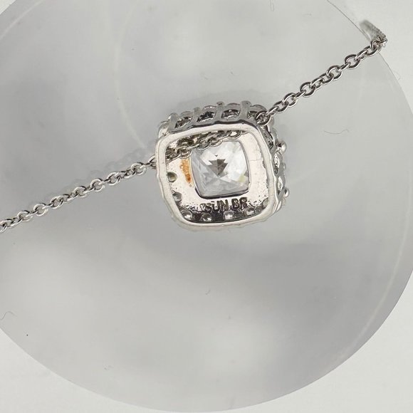 White Topaz Earring and Pendant Necklace Set - Cushion Cut  - Just Shines! - Picture 11 of 11
